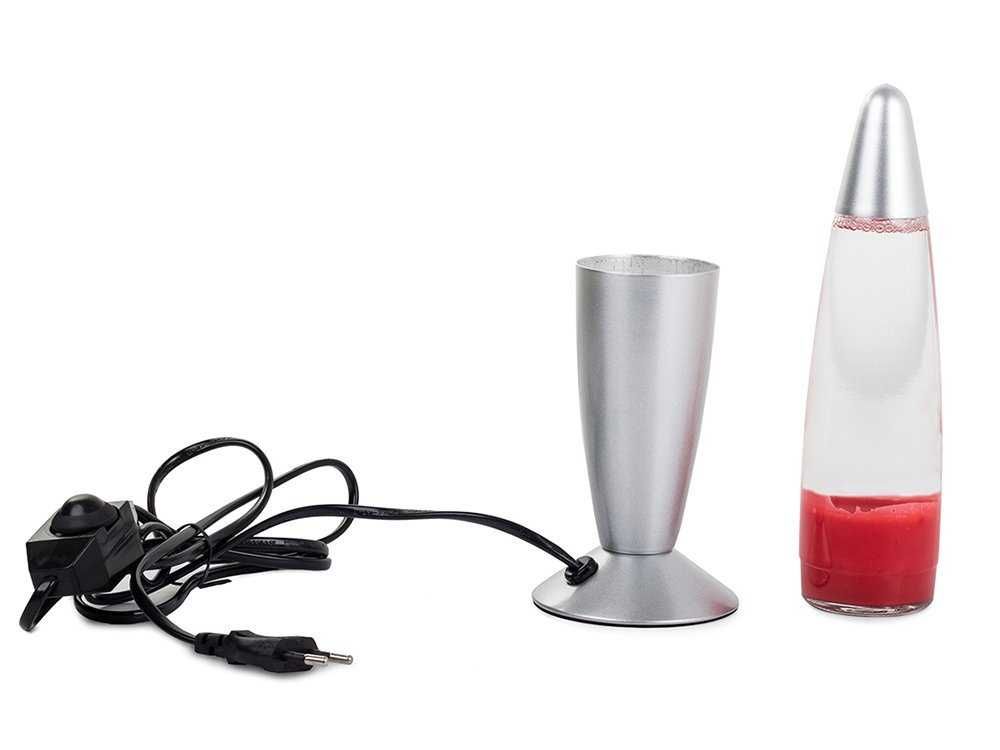 Lampa decorativa cu lava, rosu, 34 cm