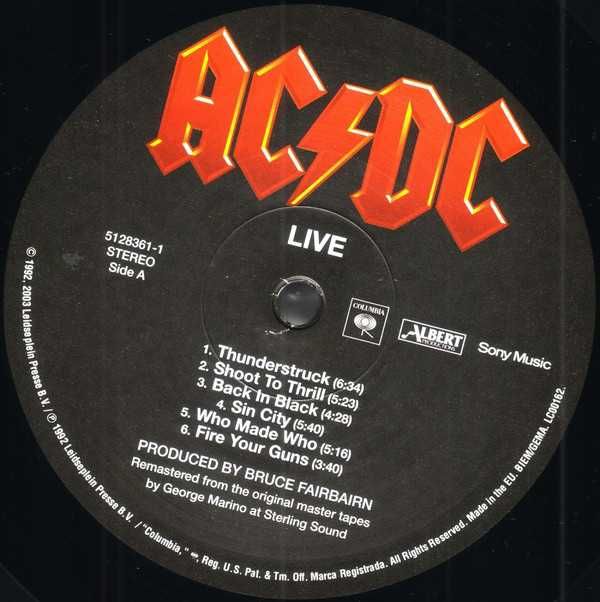 Пластинка виниловая AC/DC ‎– Live