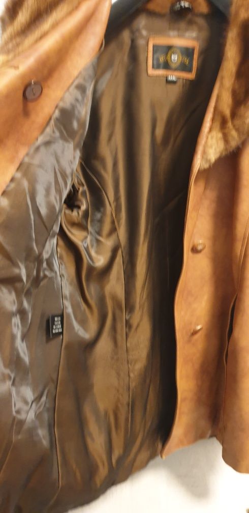 Куртка из натуральной кожи с норкой р 44