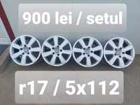 Jante aluminiu r17 / Vw Audi Skoda Seat Mercedes / 5x112 / ET 50