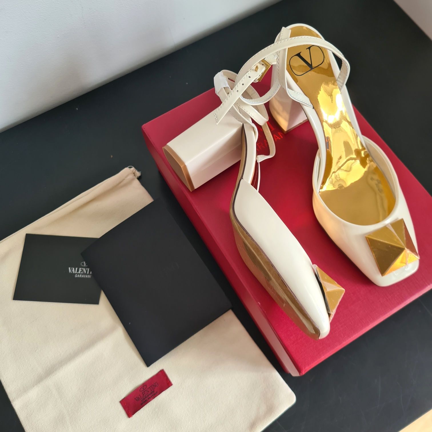 Valentino Sandals 9 cm - size 38/ piele naturala/accessorizare complet