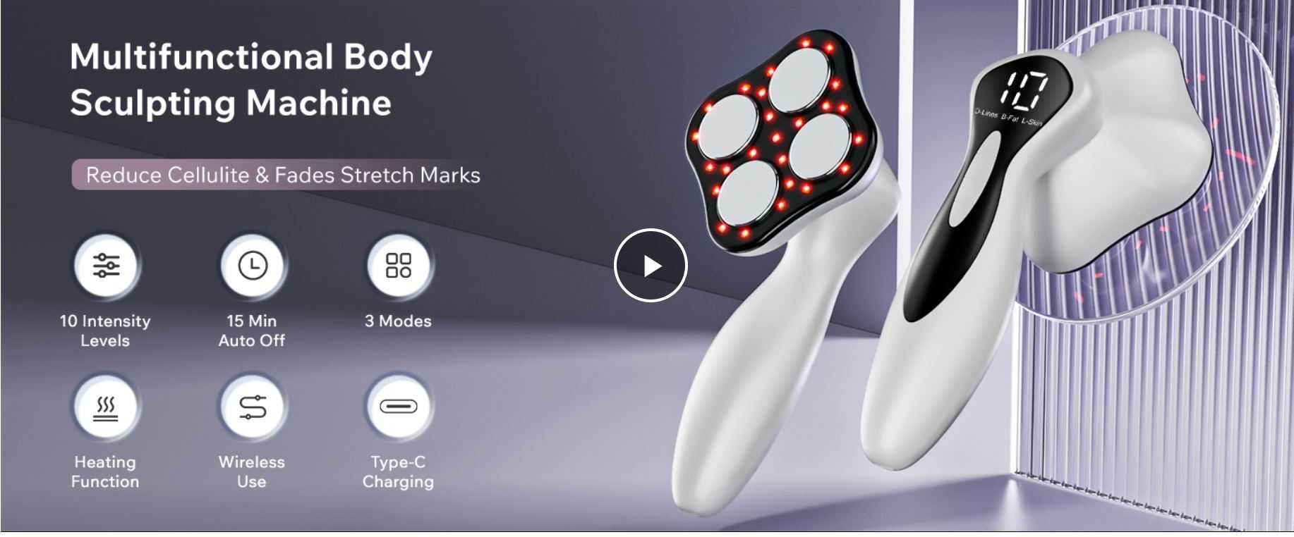Aparat anti-celulită Depsoul F5 BIO-Wave, ca nou, pachet complet