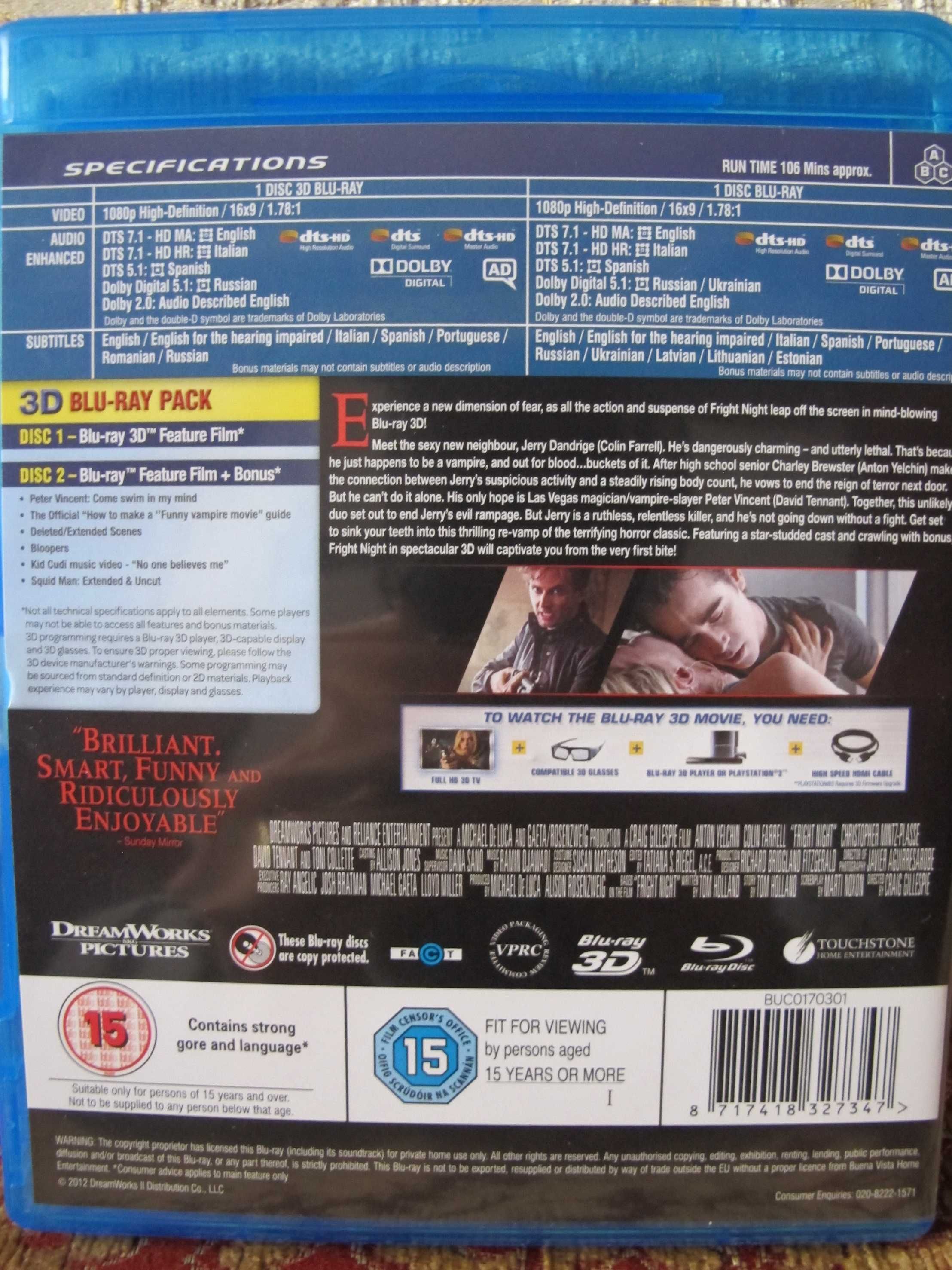 Fright Night (2011) (3D/2D Blu-ray) (import, cu sub. romana pentru 3D)