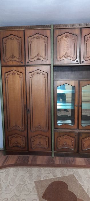 Vand mobila masiva din lemn dulap biblioteca vitrina model unic