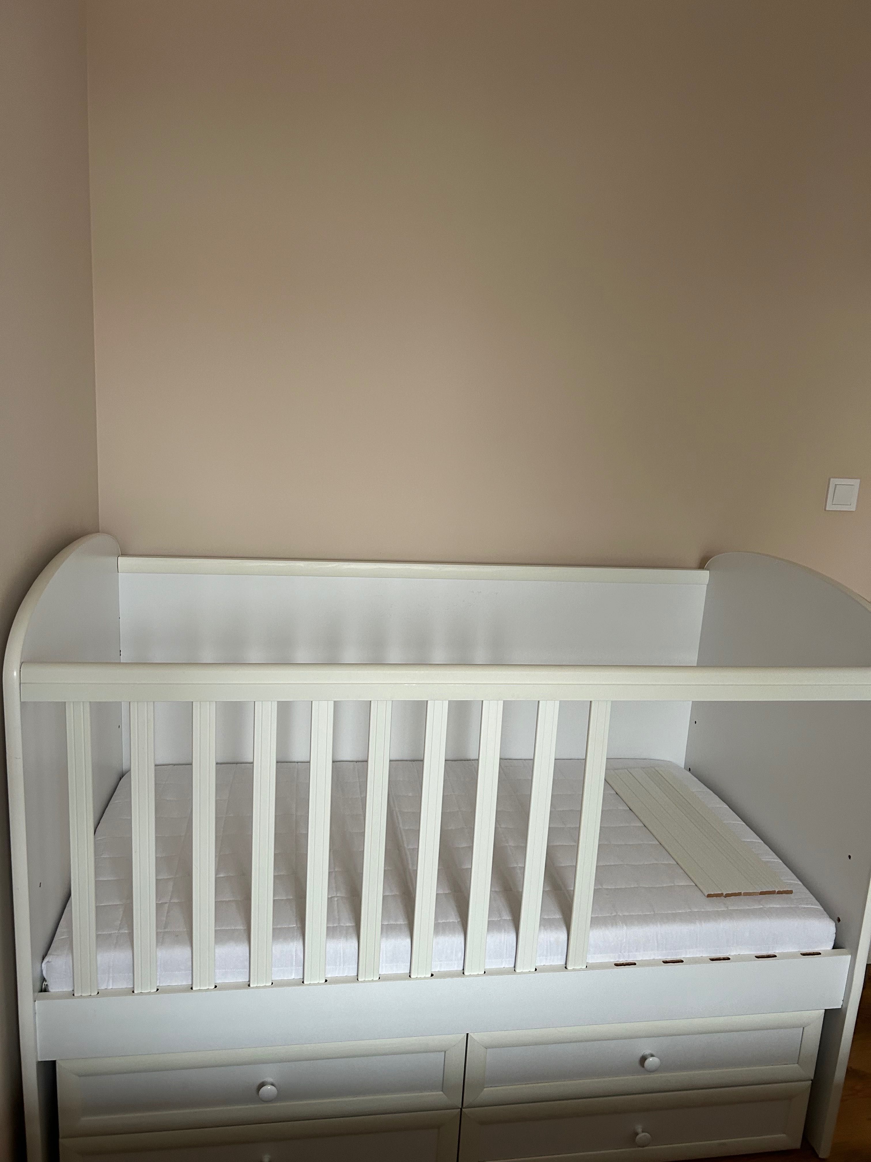Бебешка дървена кошара с матрак Тед  favorite baby 70/140