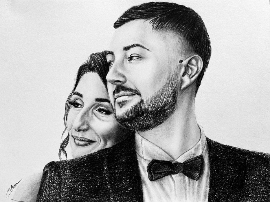 Portret realist in creion / portret personalizat / desen la comanda