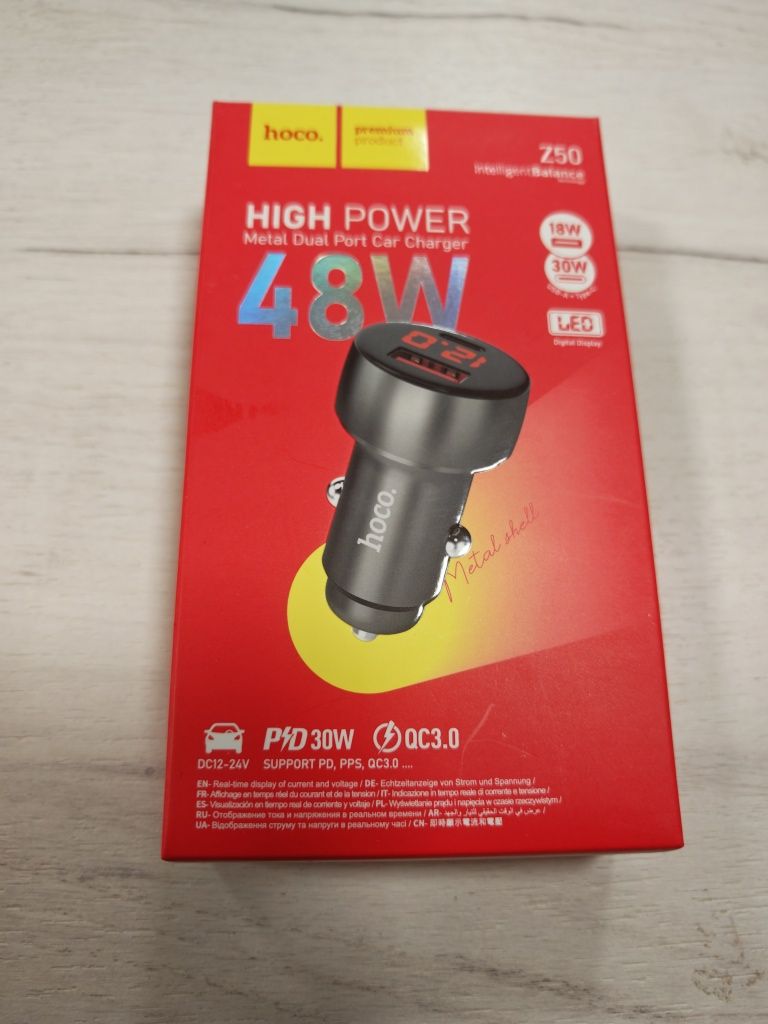 Зарядно за кола Hoco Z50 High Power 48W Dual Port