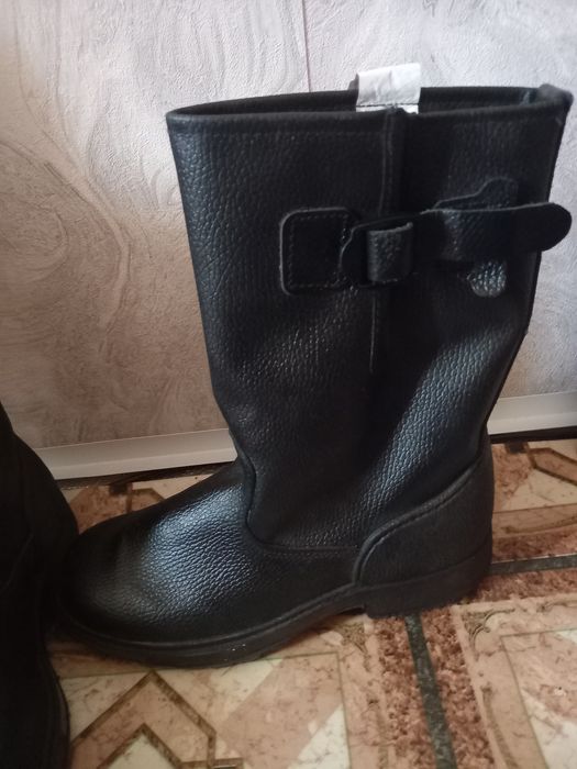 Сапоги кожаные  зима