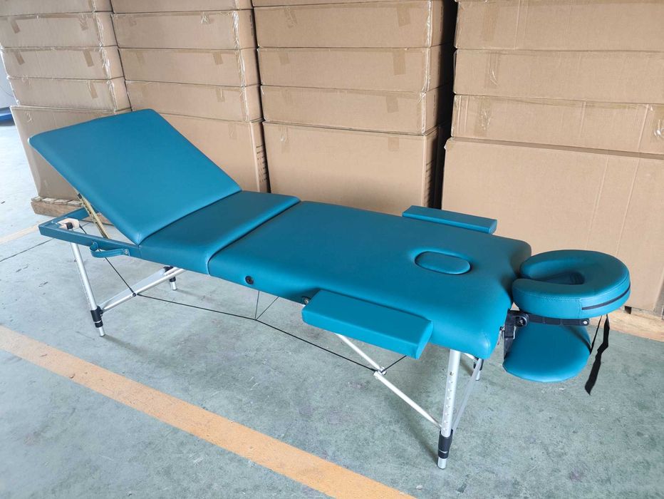 Masa de masaj, aluminiu, 3 sectiuni, livrare gratuita, VERDE