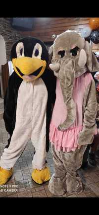 Карнавални костюми пингвин и слонче с рокля за възрастни