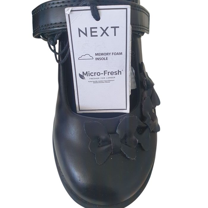 Pantofi NOI Next 30,5 negru, fete, spuma memorie, potriviți la școală