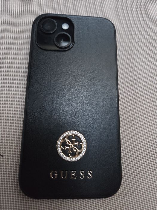 Husa Iphone 15, marca Guess, neagra