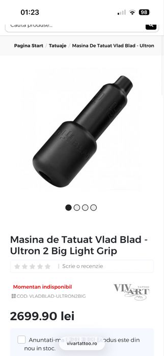 Masina de Tatuat Vlad Blad - Ultron 2 Big Light Grip