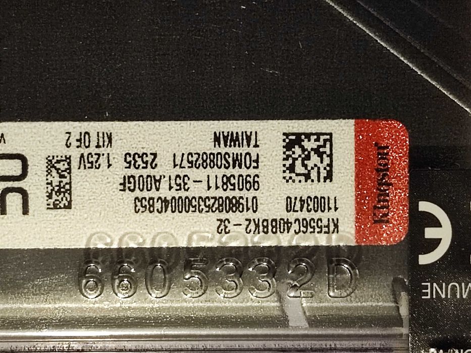 memorie ram ddr5 Kingston Fury 32 gb kit 2x16 gb 5600mt nou garanție