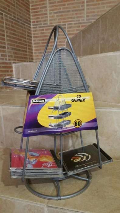 CD Rack spinner, suport CD-uri ( si DVD-uri slim) 60CD/stand, metalic