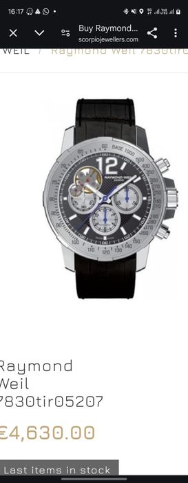 Vând sau schimb ceas Raymond Weil Nabucco Coare Vivo