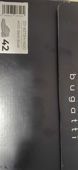 Нови зимни мъжки боти BUGATTI 8373H-4100, ест. велур и кожа, р. 42