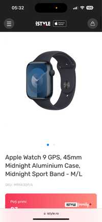 Schimb apple watch 9 , 45 mm cu tissot seastar 1000