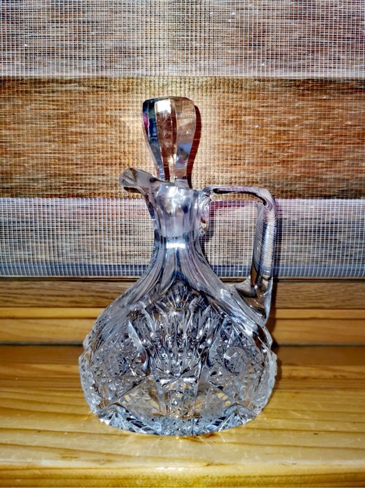 Гарафа оливерник шише кристално стъкло за алкохол напитки ликьор