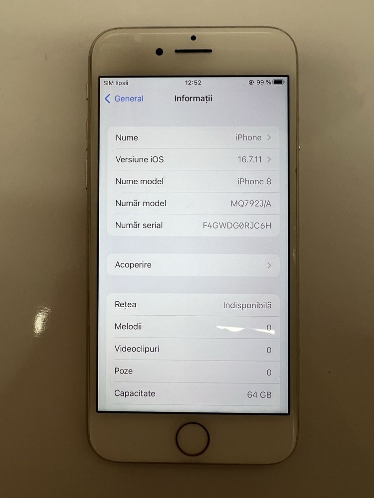 Iphone 8 Neverlock 64Gb Bateria 100%