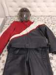 Vind costum moto piele marca polo 85 kg  170 marimea L