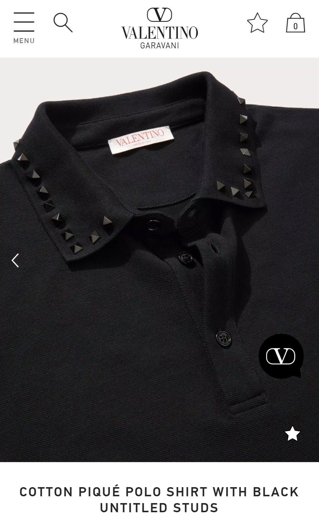НАМАЛЕНИЕ! Оригинална мъжка поло тениска с яка Valentino - Размер Л