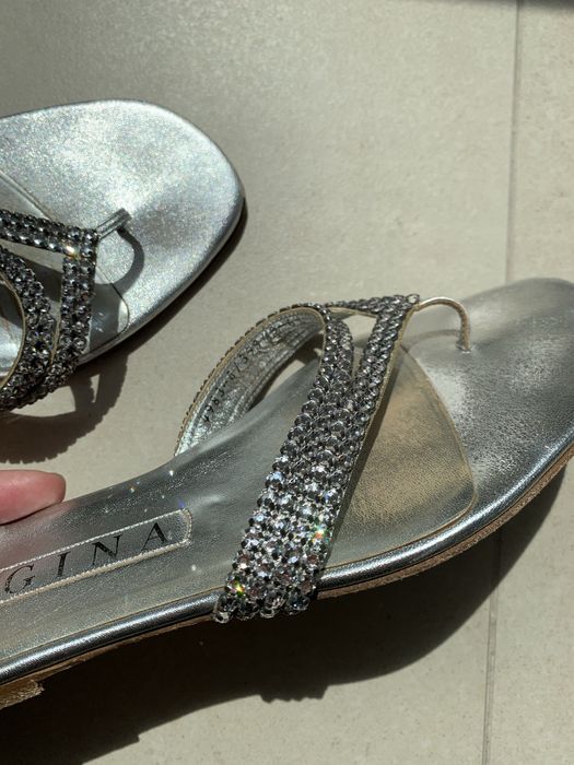 Șlapi de lux GINA cu cristale  Swarovsky, model Calvin