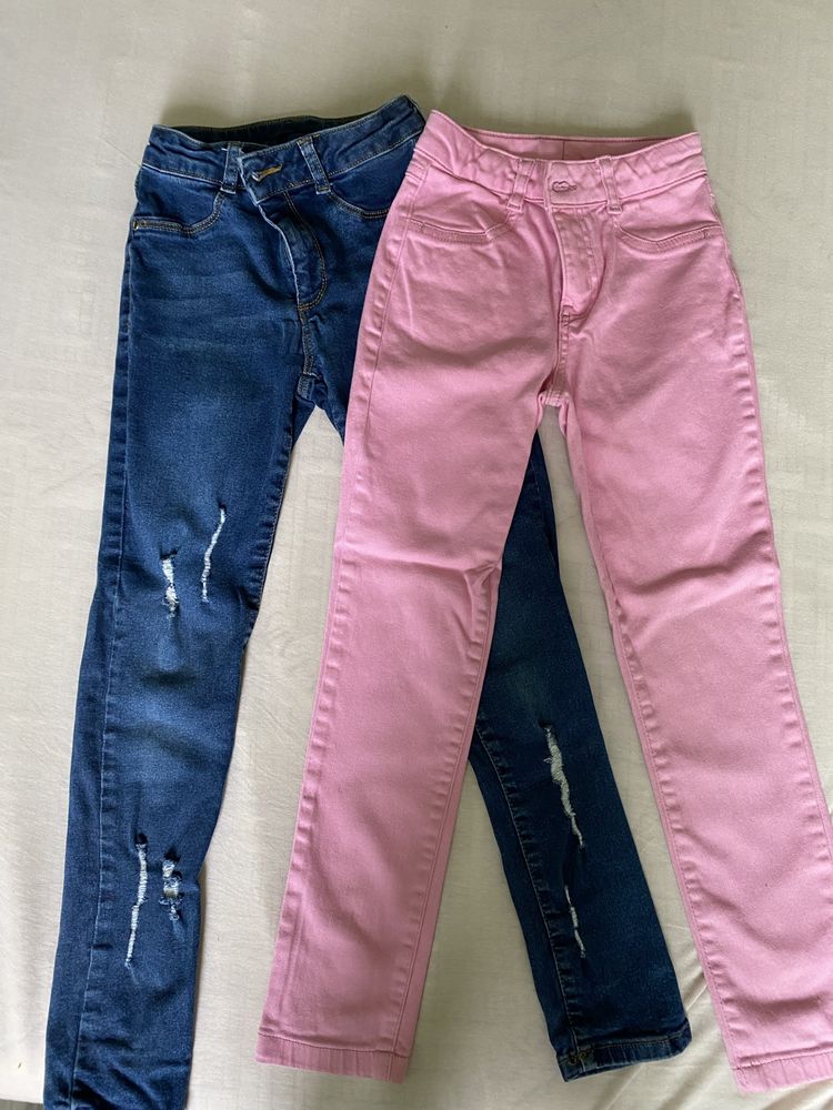 LC Waikiki 2 чифта дънки и дънково яке 8-9 г