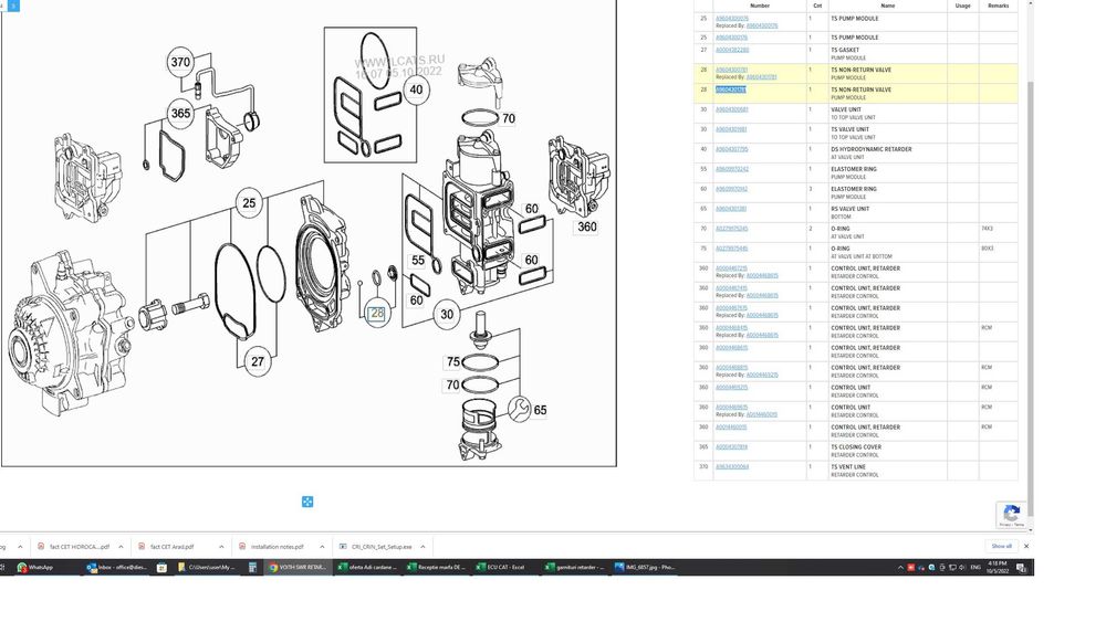 Kit Reparatie Retrder Euro 6