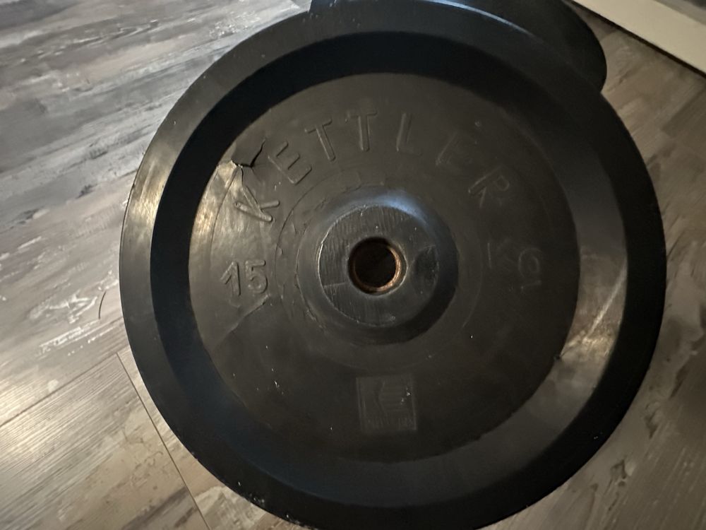 ,discuri profesioniste(2x20 kg;2x15kg;2x10kg),bară clasica,bara biceps