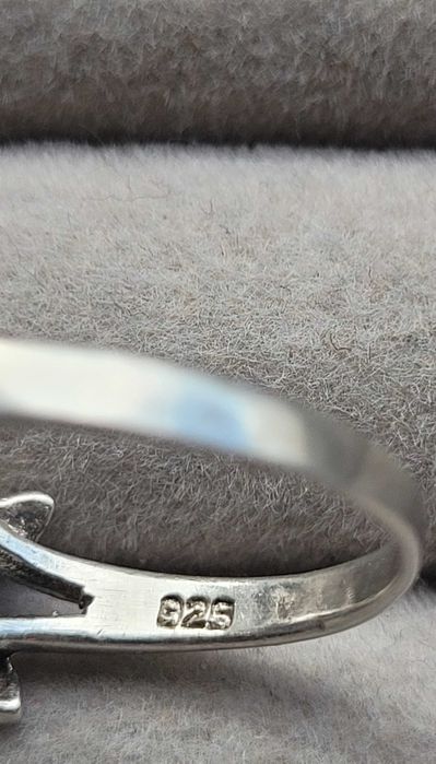 Inel din argint cu ametist si marcasite