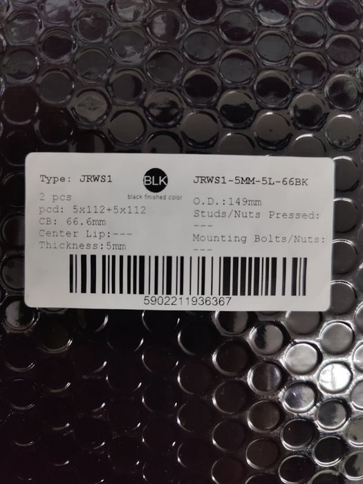 Distantieri 5mm Audi / Mercedes distantiere roti negre Japan Racing