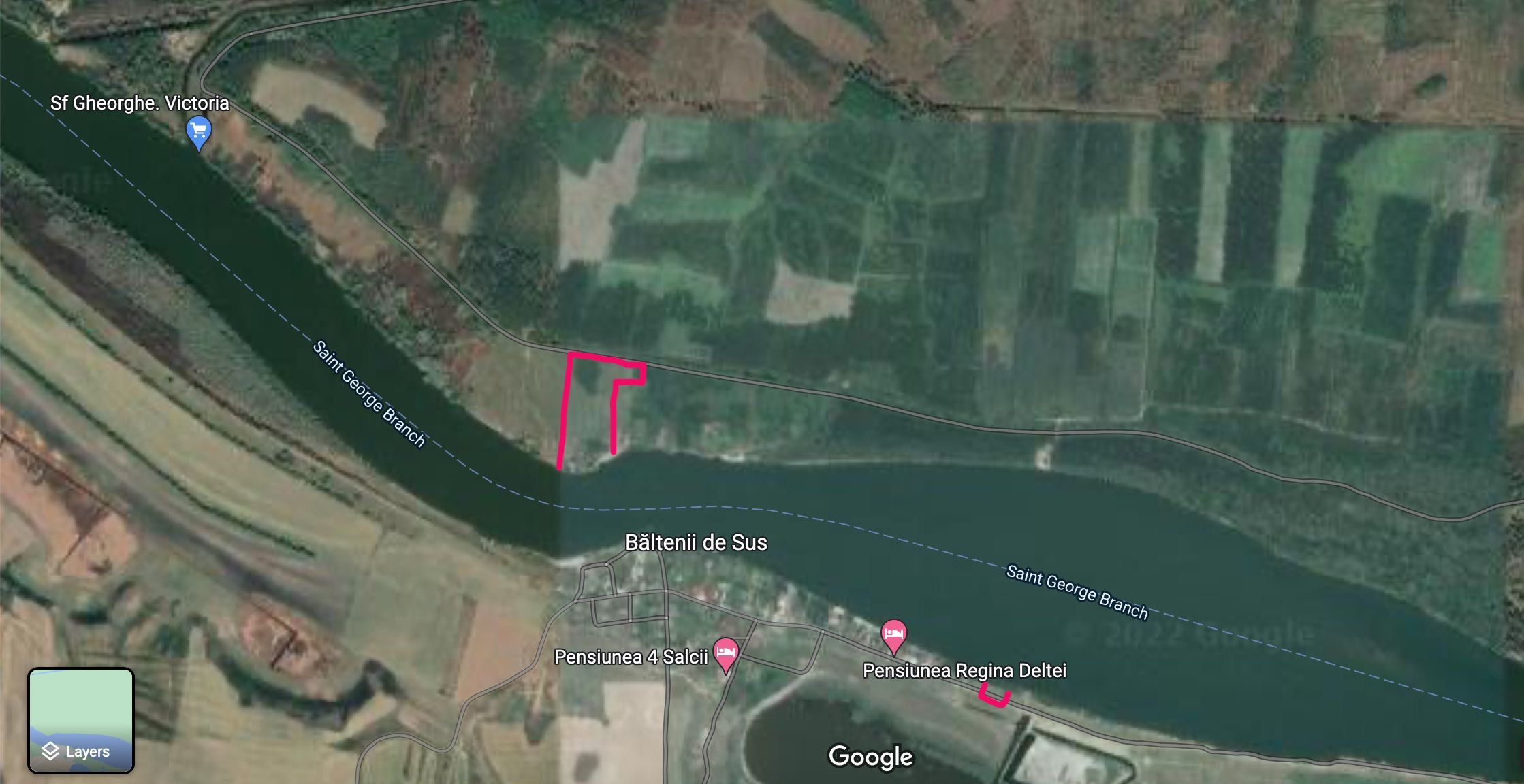 8000 mp intravilan, Delta Dunarii, brat Sf Gheorghe, Baltenii de Sus