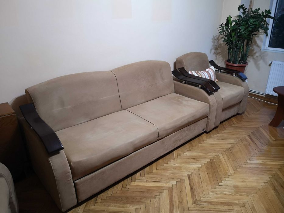 set canapea ext. si fotoliu 2 buc