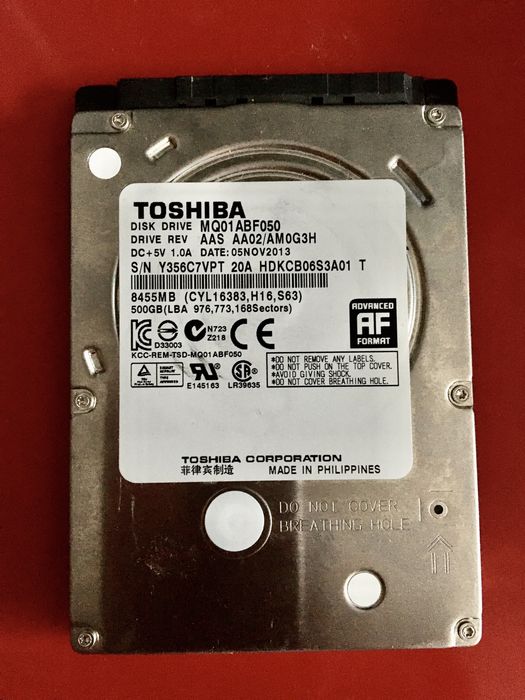 Жесткий диск Toshiba 500gb