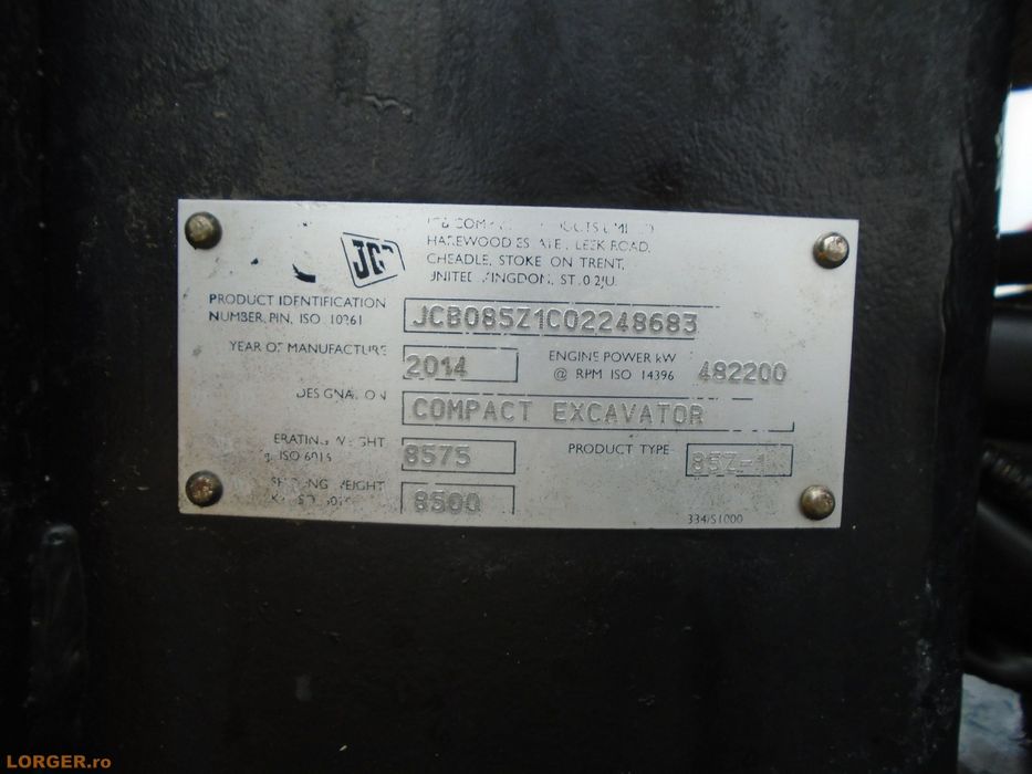 De vinzare excavator jcb anul 2014