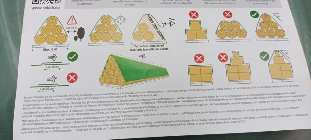 Prelata Baloti Speciala tip Pasla Verde Diferite dimensiuni!Tratata UV