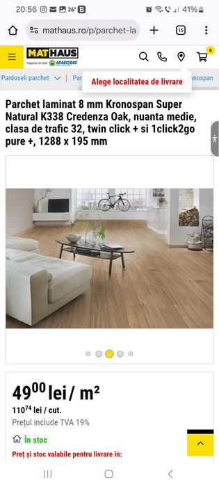 Parchet laminat 8 mm Credenza Oak K338 Krono Original