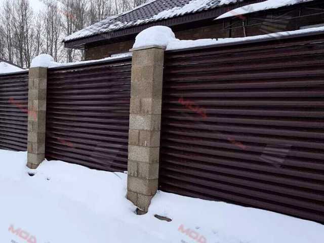 Забор жалюзи металлический