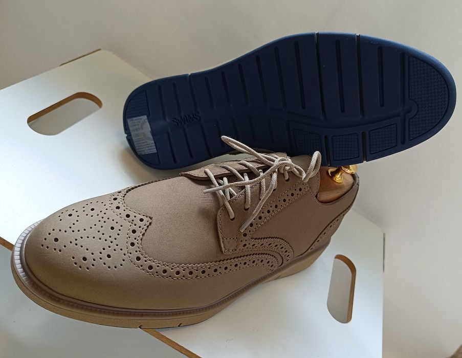 Pantofi derby 41 brogue premium Swims piele naturala moale