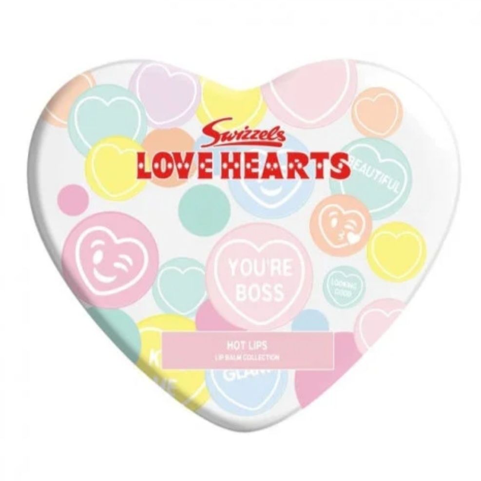 Set 3 balsam de buze cu cireșe, struguri, portocală Love hearts