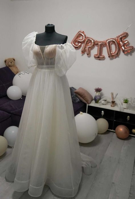Rochie de Mireasă Diafană în Stil Printesă, Eden Bride, Colecția 2023