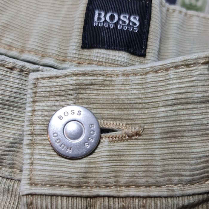 Pantaloni jeans BOSS de la Hugo Boss kaki reiat blugi mărimea 33/32