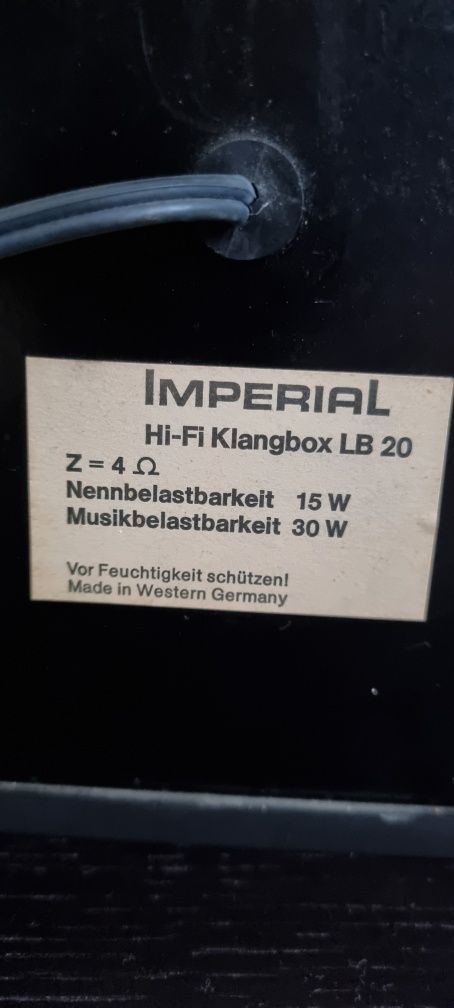 Boxe Imperial Klangbox LB 20, made in Germany