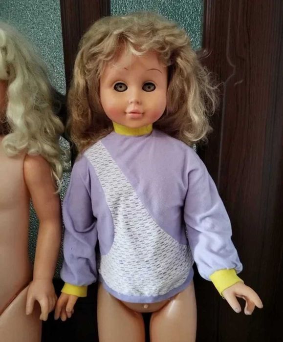 Lot papusi vechi Aradeanca 85 cm, De colectie, Perioada comunista RSR