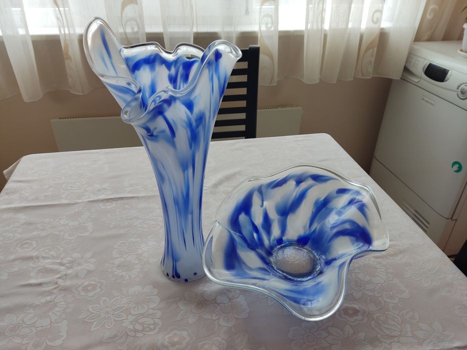 Ваза и фруктиера стъкло