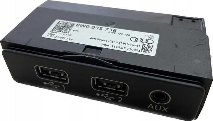 8W0035736 Port USB Audi Apple Carplay Android Auto A4 B9 A5 F5 Q5 FY