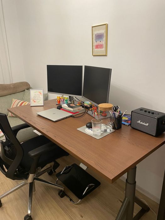 Vand birou cu inaltime reglabila Idasen Ikea 160x80