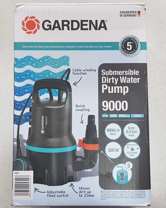 Gardena Pompă pentru apă murdară  300 W 9000 l/h H 6 m