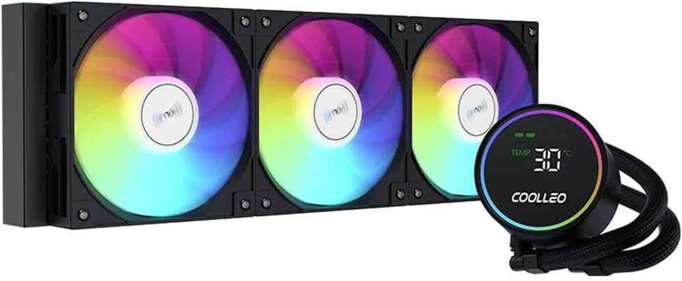 Cooler CPU AIO Coolleo ICE Fairy 360 Digital ARGB 300W TDP Intel AMD